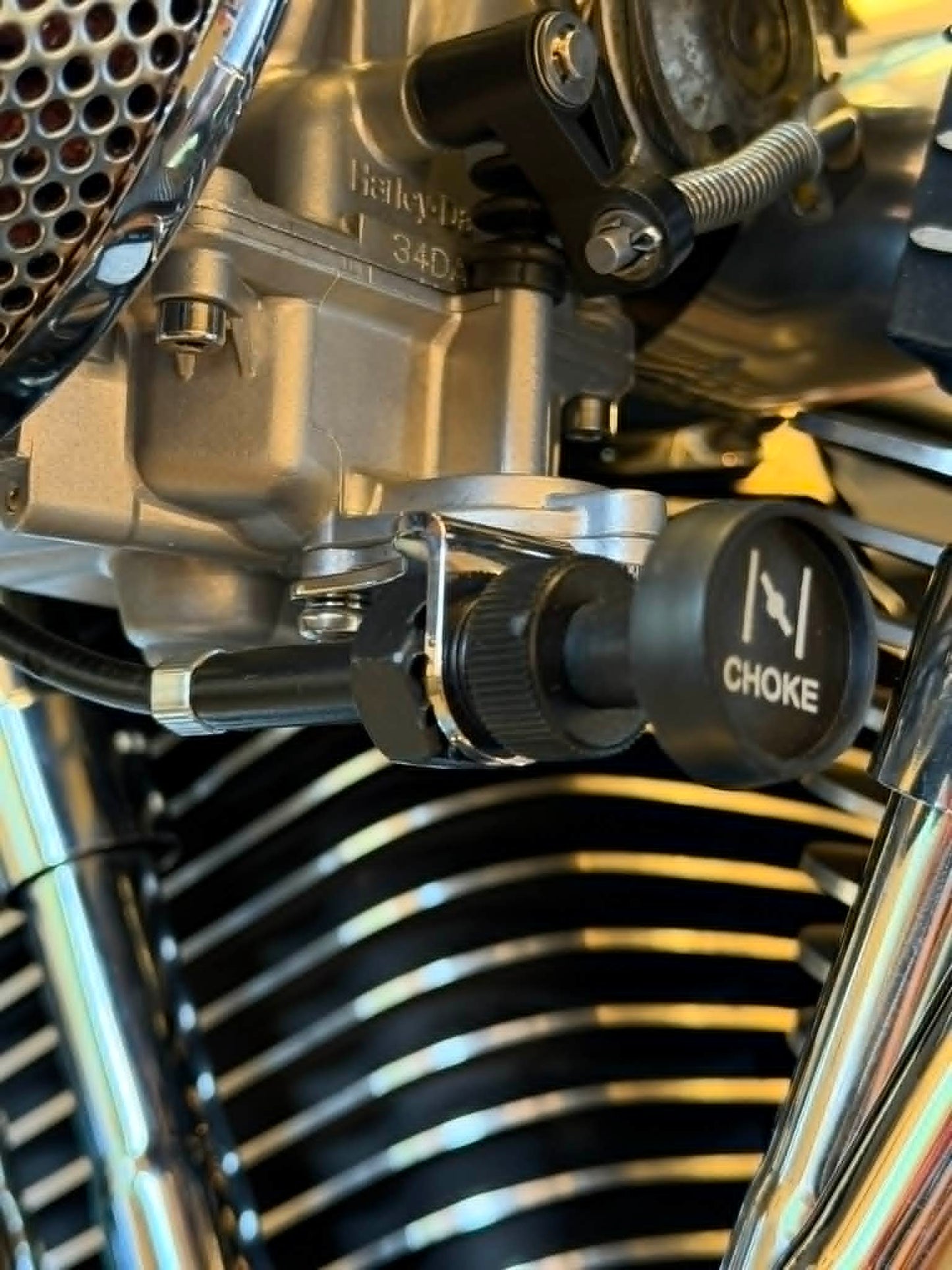 Choke relocation bracket CV Carbs